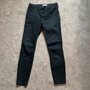 Madewell black skinny jeans high rise.